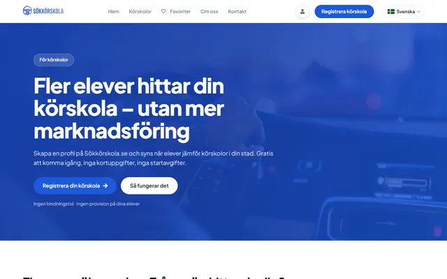 Sökkörskola · دليل مدارس القيادة